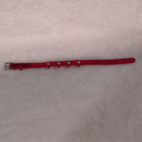 Red velvet collar with bells Dog Christmas S/M - Picture 2 of 2